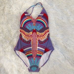 One Piece Cross Back Swimsuit